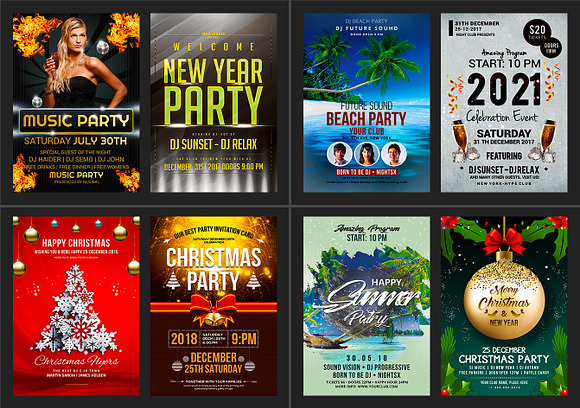 100-Party Flyers Bundle in Flyer Templates - product preview 10