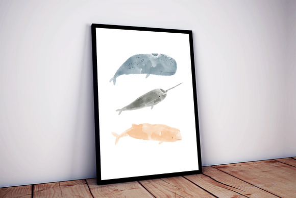 Watercolor Sea Animals Bundle in Illustrations - product preview 6