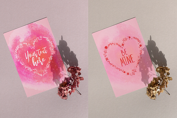 Eight Floral Valentine's Day Hearts in Graphics - product preview 4