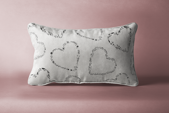 Eight Floral Valentine's Day Hearts in Graphics - product preview 5