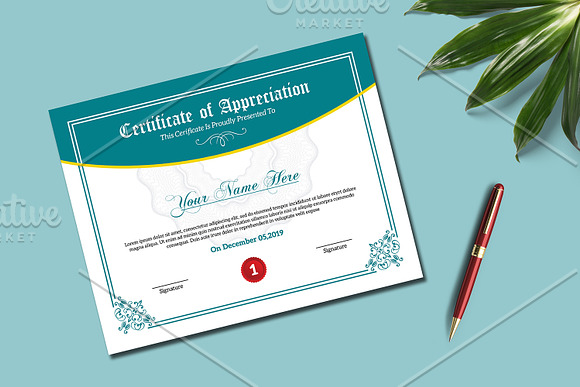 Certificate of Appreciation V23 in Stationery Templates - product preview 1