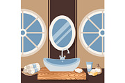 Bathroom sink vector illustration