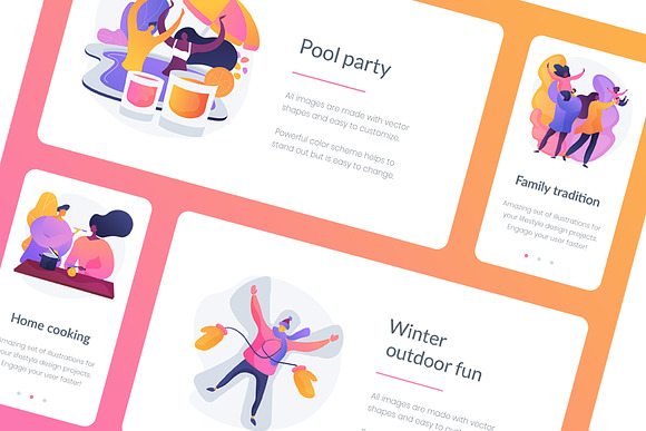 Lifestyle vector illustration kit in Web Elements - product preview 1