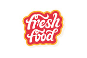 Fresh Food vector lettering