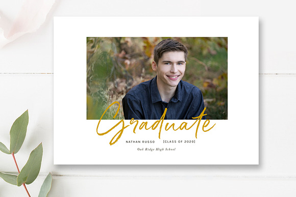 Senior Graduation Photo Card PSD in Card Templates - product preview 4