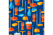 Housekeeping seamless pattern with