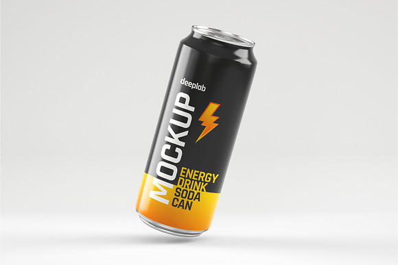 Glossy Soda Can Mockup Set in Product Mockups - product preview 8