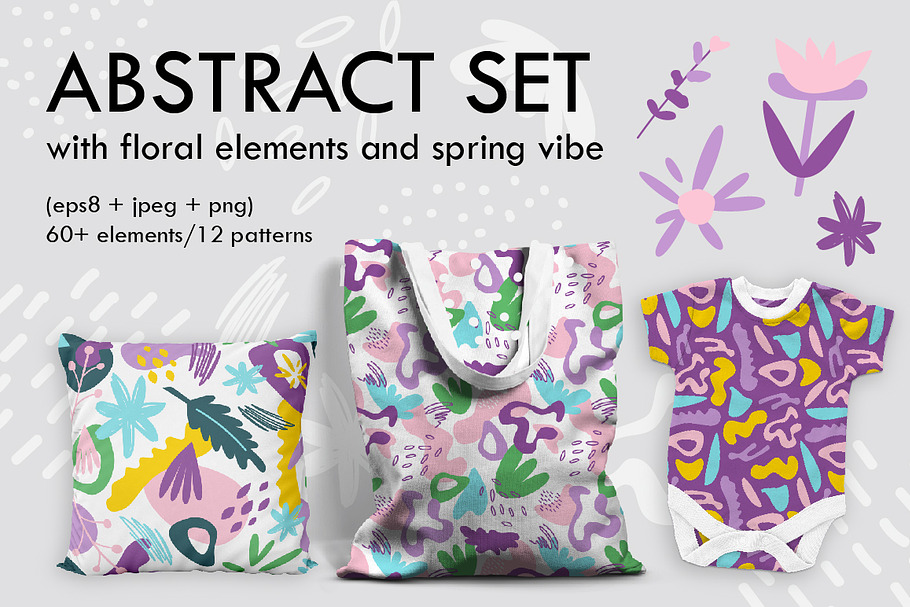 Abstract spring set in Illustrations - product preview 8