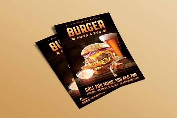 Burger Flyer in Flyer Templates - product preview 1
