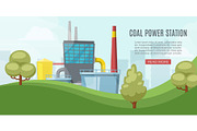 Coal power station, energy industry