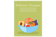 Delicious vitamins bowl with