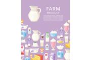 Milk and diary farm products poster