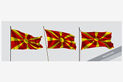 Set of Macedonia waving flag vector