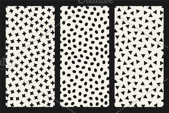 Minimal seamless monochrome patterns in Patterns - product preview 4