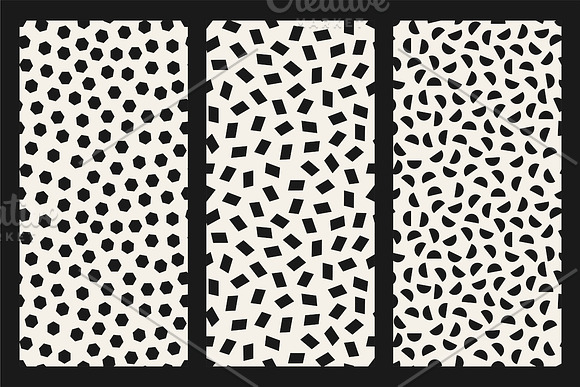 Minimal seamless monochrome patterns in Patterns - product preview 7