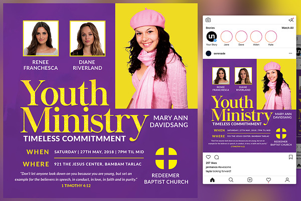 Youth Ministry Church Flyer