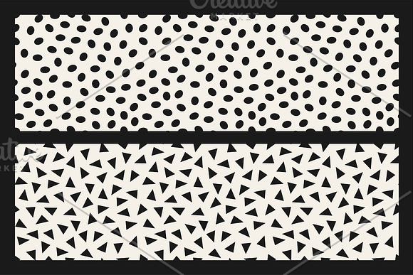 Trendy seamless patterns with shapes in Patterns - product preview 5