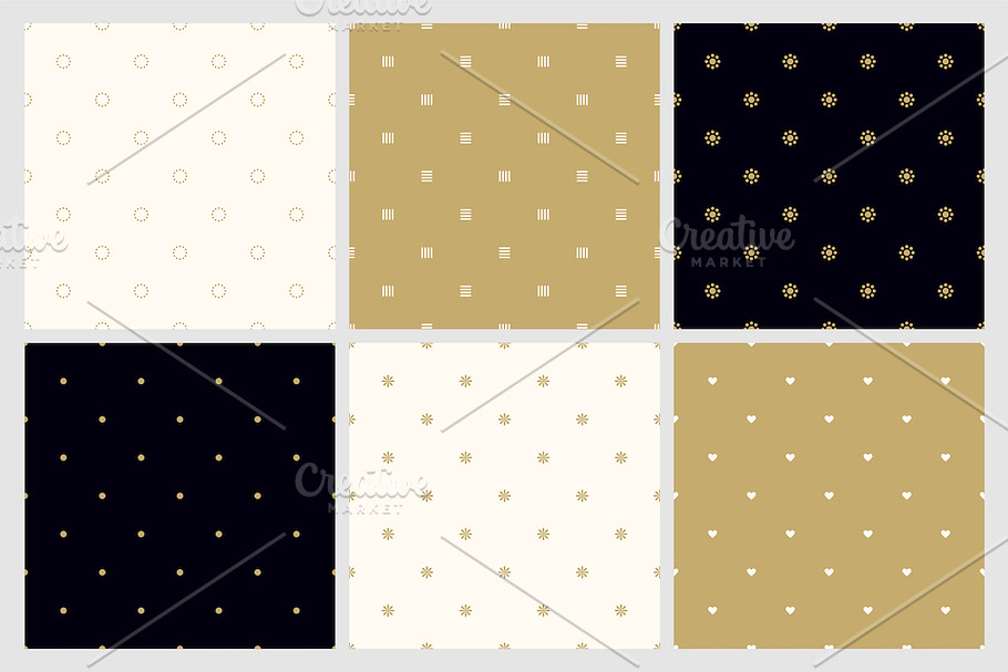 Vector seamless minimal patterns in Patterns - product preview 8