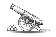 Cannon weapon firing