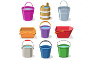 Buckets and pails set