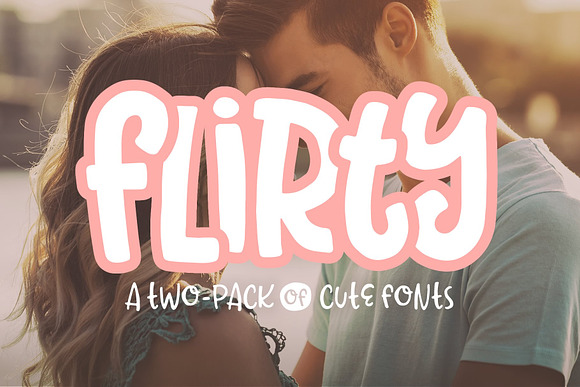 Flirty Font 2-pack in Display Fonts - product preview 4