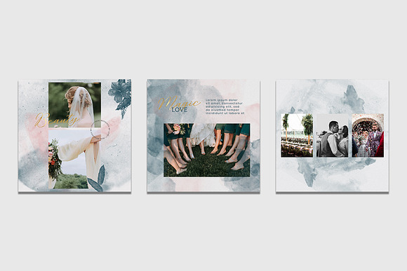 Aesthetic Watercolor Wedding IG in Instagram Templates - product preview 7