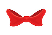 Red Bow, Bright Accessory Isolated
