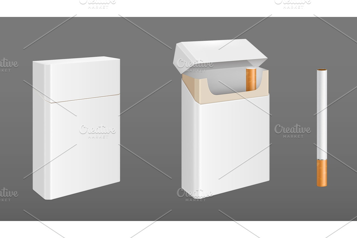 Pack of cigarettes with one in Objects - product preview 8