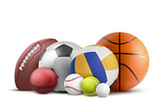Balls for soccer, rugby, baseball