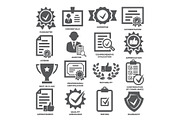 Approvement and accreditation icons
