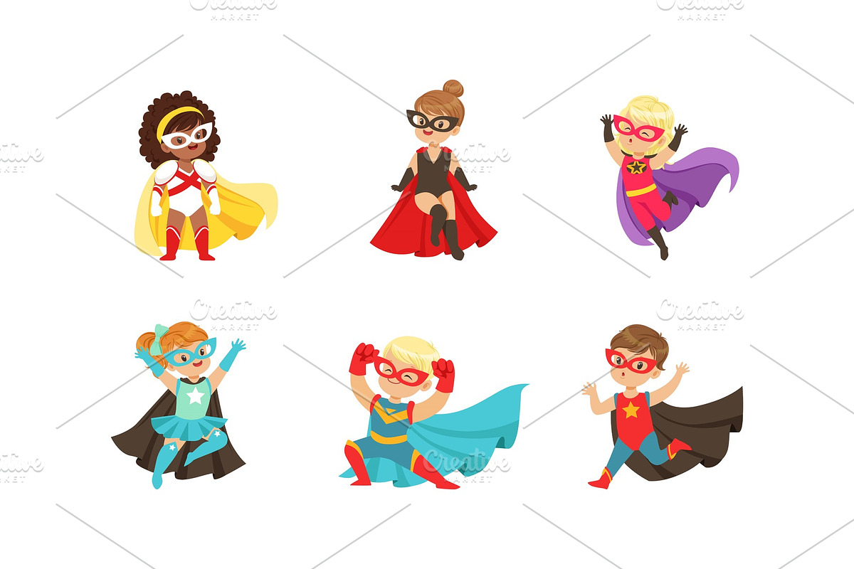 Kid Superheroes Collection, Cute in Illustrations - product preview 8