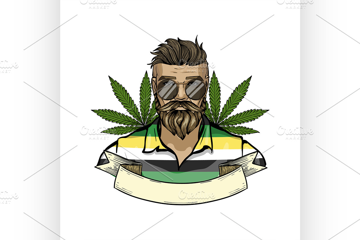 Hand drawn color sketch rastaman in Illustrations - product preview 8