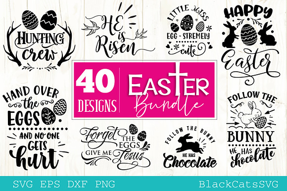 Easter Bundle SVG 40 designs in Illustrations - product preview 1