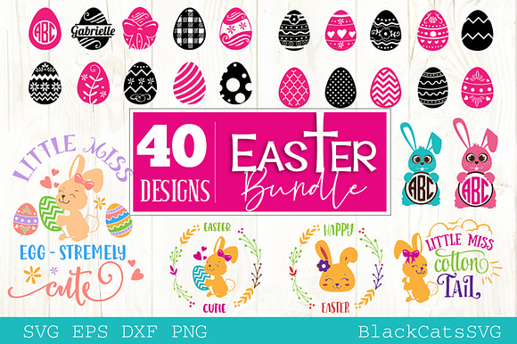 Easter Bundle SVG 40 designs in Illustrations - product preview 4