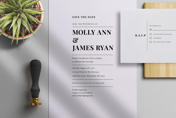 Minimal Colour Wedding Suite in Wedding Templates - product preview 1