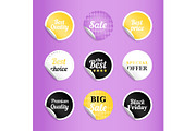 Round best offer sale stickers