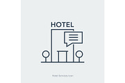 Vector outline Single Hotel Services