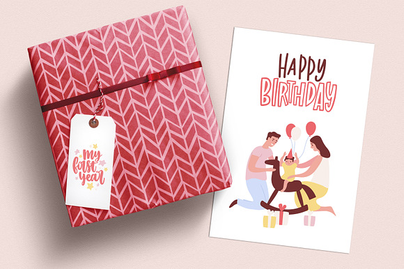 Baby's first birthday in Illustrations - product preview 2