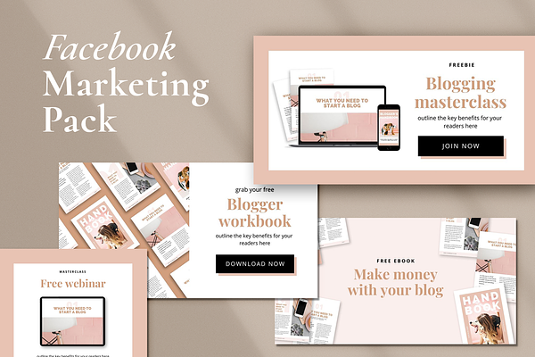 Facebook Marketing Pack | CANVA