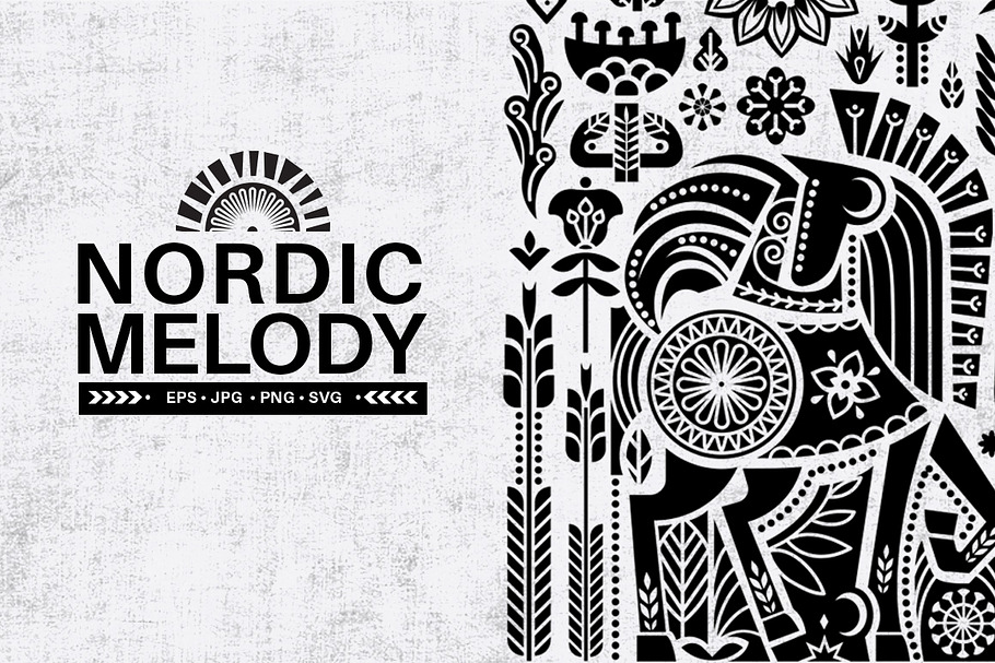 NORDIC MELODY. Vector collection in Objects - product preview 8