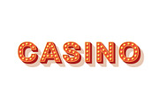 Casino vector typography