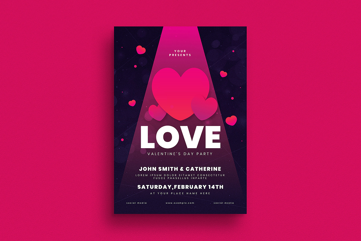 Valentine Event Flyer in Flyer Templates - product preview 8