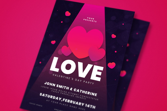 Valentine Event Flyer in Flyer Templates - product preview 1