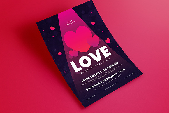 Valentine Event Flyer in Flyer Templates - product preview 2