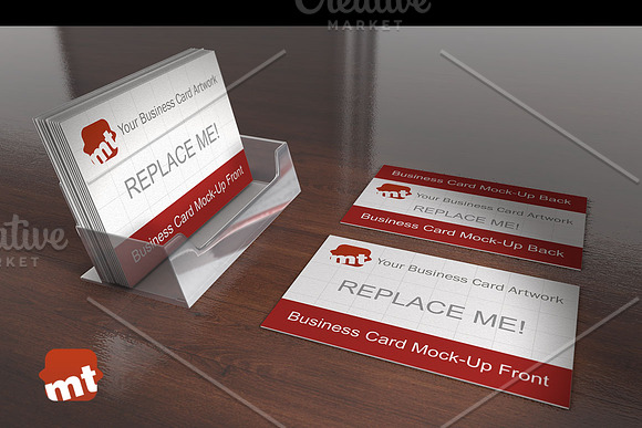 Business Card Mock w Stands/Holder in Print Mockups - product preview 3