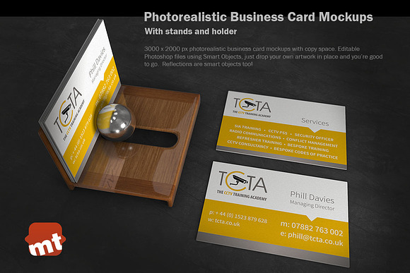Business Card Mock w Stands/Holder in Print Mockups - product preview 4