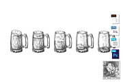 Drinking sequence of beer glasses