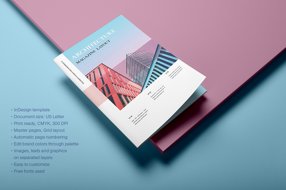 Colorful Architecture Magazine in Magazine Templates - product preview 8