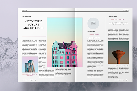 Colorful Architecture Magazine in Magazine Templates - product preview 8