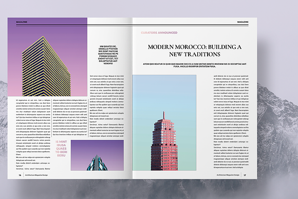 Colorful Architecture Magazine in Magazine Templates - product preview 9